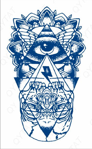 All Seeing Eye Tattoo (Size: 110x180 Mm)