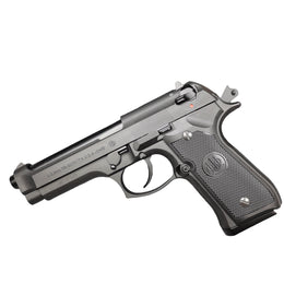 Black Beretta M92F metal blowback gel blaster shown from the right on a white background