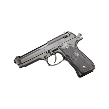 Black Beretta M92F metal blowback gel blaster shown from the right on a white background