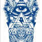 ALL SEEING EYE TATTOO (Size: 110x180 mm)