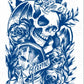 SKULL CARD TATTOO (Size: 110x180 mm)