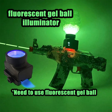 AR-15 FLUORESCENCE ANGRY BLASTER( GLOW IN THE DARK TANK AND BULLETS) WITH DUAL BATTERY💦😡