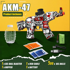 AKM 47 ANGRY GEL BLASTER 😡💦DUAL BATTERY (MORE POWERFUL) 3000 BULLETS
