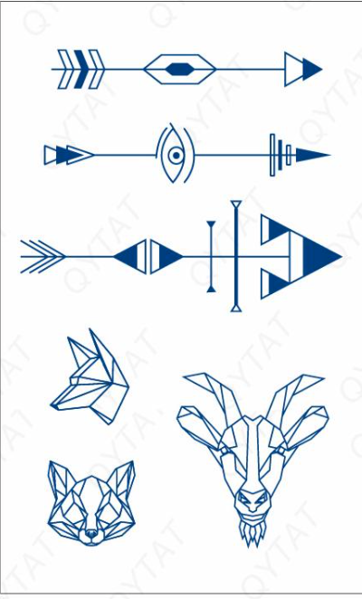 PACK OF 6 AESTHETIC TATTOOS (Size: 110x180 mm)