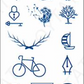 PACK OF 13 HIPPIE TATTOO (Size: 110x180 mm)