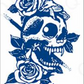 FLOWER SKULL TATTOO (Size: 110x180 mm)