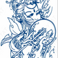 THE JAPANESE QUEEN TATTOO (Size: 110x180 mm)