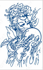 THE JAPANESE QUEEN TATTOO (Size: 110x180 mm)