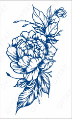 THE BIG FLOWER TATTOO (Size: 110x180 mm)