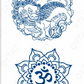 PACK OF 2 BUDDIST AND DRAGON TATTOO (Size: 110x180 mm)