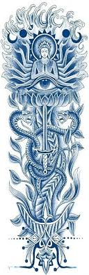 The 'Praying Buddhist' Long sleeve tattoo